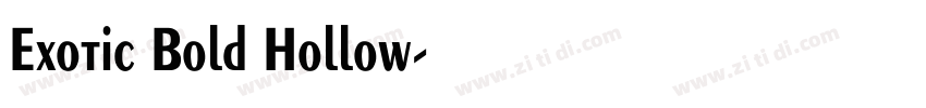 Exotic Bold Hollow字体转换